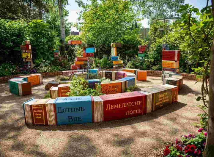 Trasforma i mattoni in libri e arricchisci il tuo giardino con un tocco di letteratura